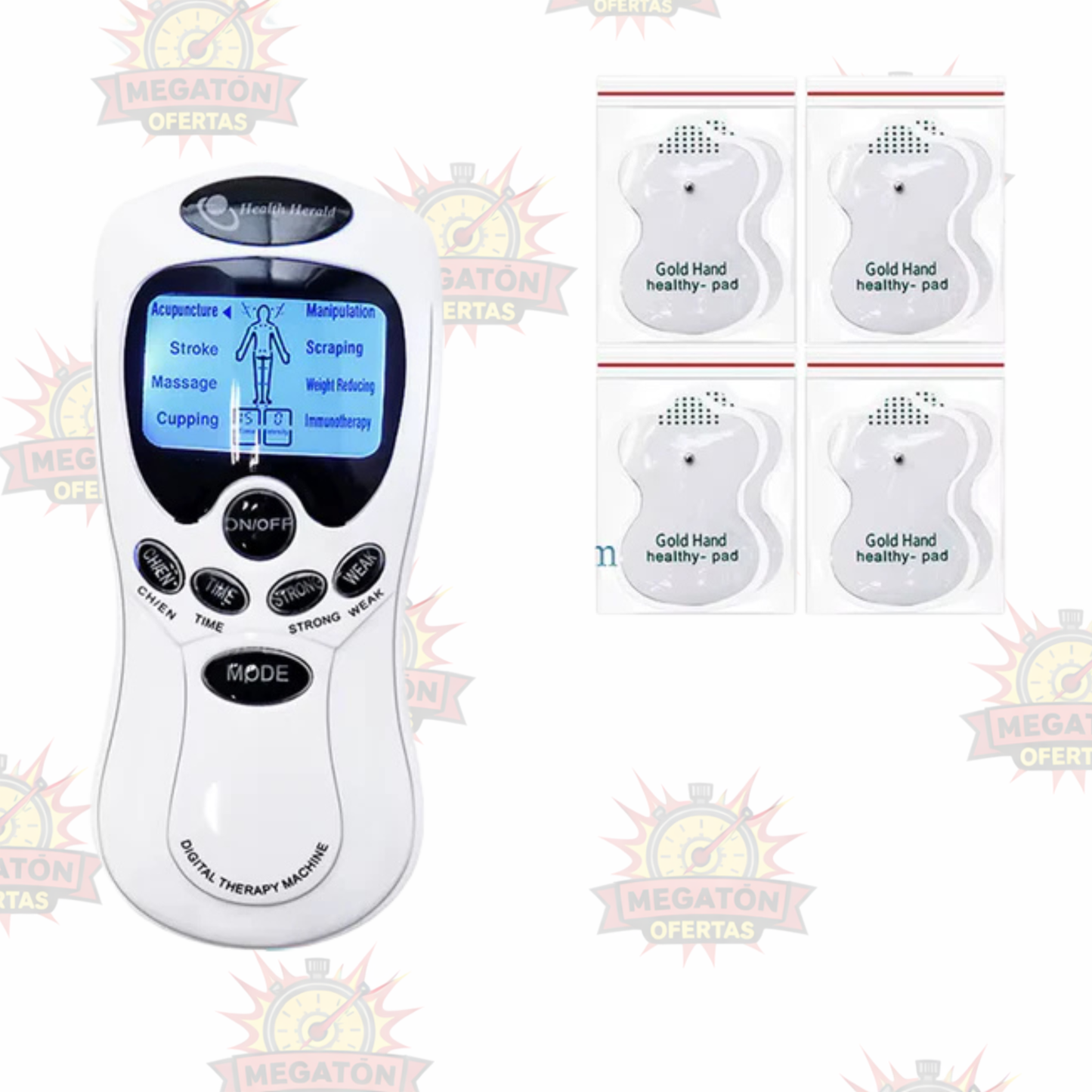 Electroestimulador Maquina Masajes Masajeador Electrofisico